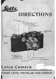 Leica 3 a manual. Camera Instructions.